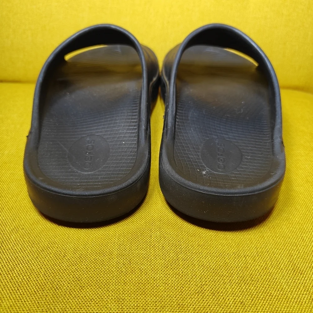 OOFOS OOahh Sport Flex Recovery Slide Black Sandal Slip On Comfy Women 12 Men 10
